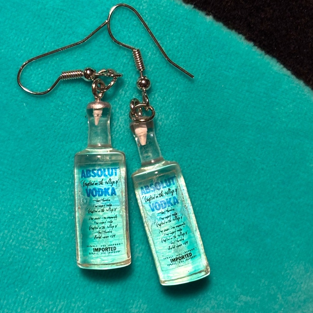 Absolut Vodka Bottle Earrings